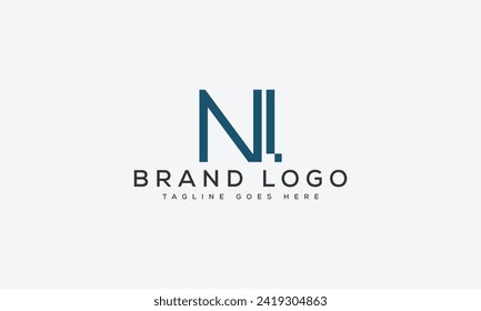 diseño de la plantilla vectorial del logotipo NL de la carta para la marca.