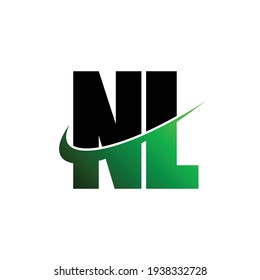 Letra NL diseño de logotipo simple vector