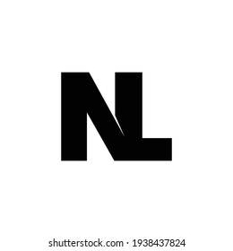 Letra NL diseño de logotipo simple vector