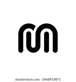 Letter Nm initial creative minimal logo