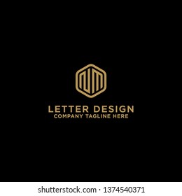 Letter NM Initial icon / Monogram.- Vector inspiration logo design - Vector