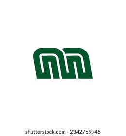 vector de logotipo geométrico lineal de letra nm 