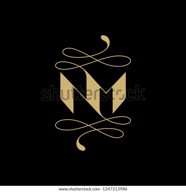 Letter Nm Logo Template Stock Vector (Royalty Free) 1247213986