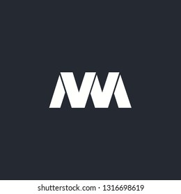 Letter NM logo template vector