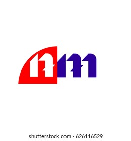 letter n,m logo vector