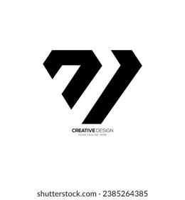 Letra NM o MN con logotipo de monograma comercial de joyería en forma de diamante