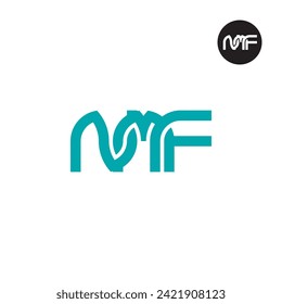 Diseño de logotipo de monograma de carta NMF