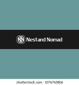 Letter NN Alphabetic Logo Design Template, Nest and Nomad Logo Concept, Black  White