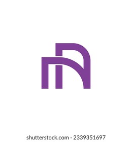 letter nn geometric simple linked logo vector 