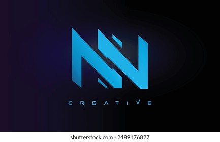 Letter NN logo design creative custom clean two alphabet logo
