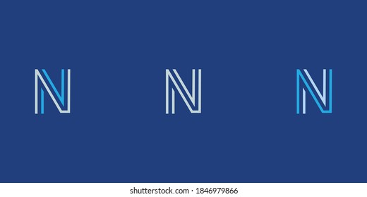 Letter NN Logo Inspiration, initial logo design stock illustration.