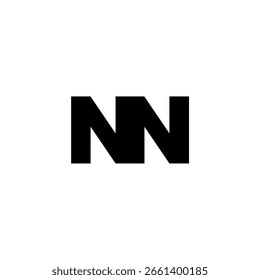 Letra NN diseño de Vector de logotipo moderno. Plantilla mínima del logotipo ab. 