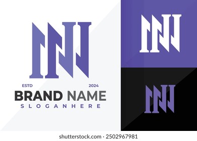 Letter NN Monogram Logo design vector symbol icon illustration