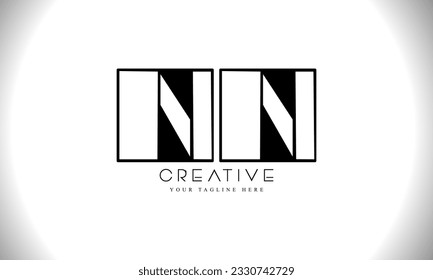 einfache Logo-Design-Vektorgrafik von Letter NN
