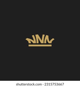 letter nnn crown vector illustration