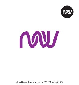 Diseño de logotipo de monograma de carta NNV