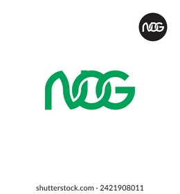 Diseño de logotipo de monograma NOG
