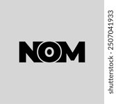 Letter NOM logo monogram typography 