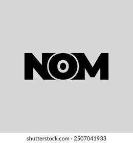 Letter NOM logo monogram typography 