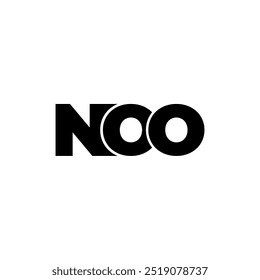 Letter NOO logo monogram typography