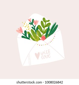 Letter note cute vector illustration