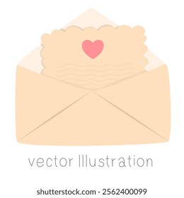 Letter and notepaper vector illustration.