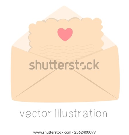 Letter and notepaper vector illustration.