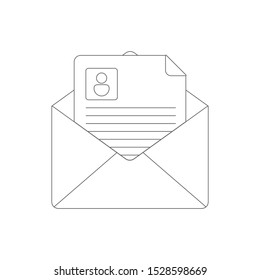 Letter Notification Icon. Flat style