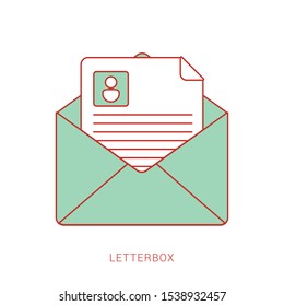 Letter Notification Icon. Flat style