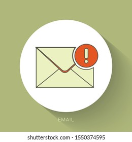Letter Notification Icon. Flat style