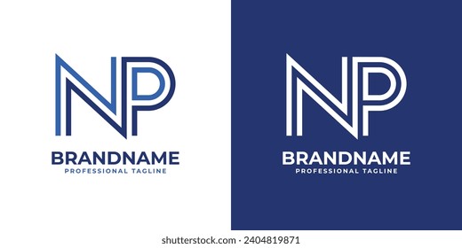 Letter NP Line Monogram Logo, suitable for business with NP or PN initials