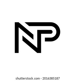 Letter NP logo design template