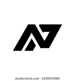 Letra Np moderna nueva forma inicial concepto de tipografía abstracto elegante logotipo de monograma