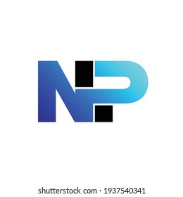 Letter Np Simple Logo Design Vector Stock Vector (Royalty Free ...