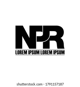 Letter NPR Simple Logo Design Vector