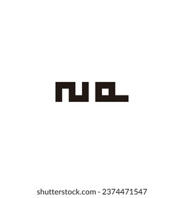 Letter NQ square geometric symbol simple logo vector 