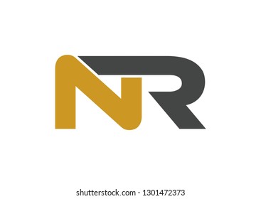 Letter NR logo design vector branding