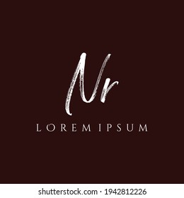 Letter NR luxury logo design vector