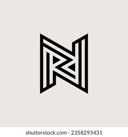 Letter NR or RN logo