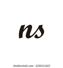 Letter ns connect geometric symbol simple logo vector