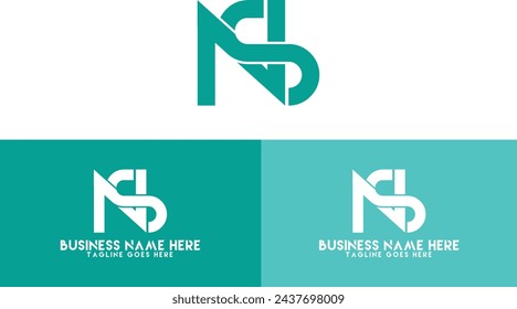 Letter NS Logo Design Simple Vector
