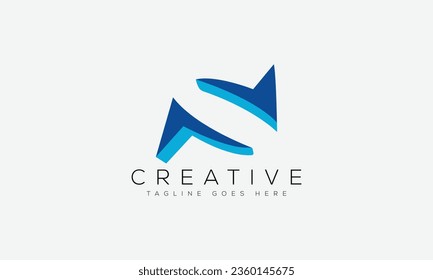 Letter NS logo design template vector illustration.