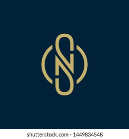 Letter NS logo Initial icon design template.Vector