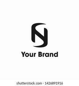 Letter NS logo mark typography
