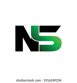 Letter NS simple logo design vector