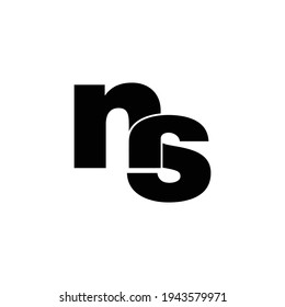 Letra NS simple vector de diseño de logotipo