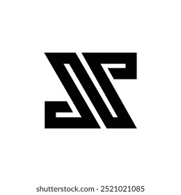 Letter Ns or Sn line art creative unique new monogram logo