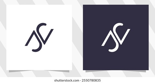 letter ns sn logo design