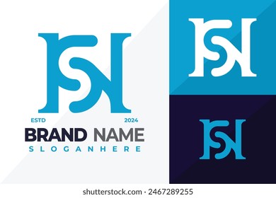 Letter Ns or Sn Monogram logo design vector symbol icon illustration