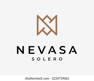 Letter NS SN Monogram Minimalist Luxury Vector Logo Design